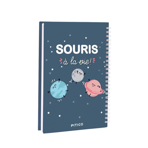 دفتر جلد سخت برند پيتيكو طرح فرانسه 6 نمای کامل دفتر ۱۰۰ برگ سری فرانسه برند پیتیکو طرح سیاره