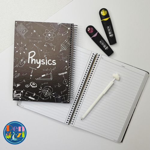 دفتر مشق 100 برگ مستر راد طرح دروس 4 نمای کامل و نمای صفحات داخلی دفتر ۱۰۰ برگ طرح دروس برند مستر راد درس فیزیک