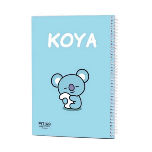 دفتر ۴۰ برگ سری BTS 4 نمای از روبروی دفتر ۴۰ برگ سری BTS طرح koya