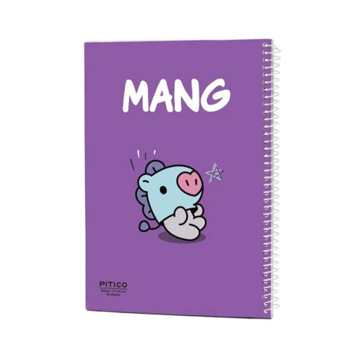 دفتر ۴۰ برگ سری BTS 8 نمای از روبروی دفتر ۴۰ برگ سری BTS طرح mang