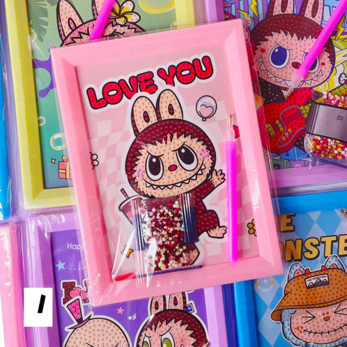 تصویر نقاشی الماسی طرح لبوبو سایز ۱۳ در ۱۸ از روبرو