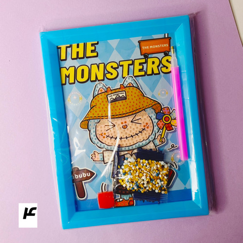 نقاشی الماسی قاب دار سایز ۱۳ در ۱۸ طرح لبوبو 6 تصویر نقاشی الماسی طرح لبوبو سایز ۱۳ در ۱۸ از روبرو